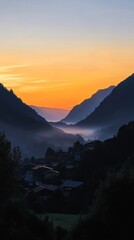 Sunrise over Mountain Valley Village