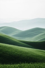 Obraz premium Serene Rolling Hills of Green Fields