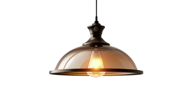 Hanging lamp, isolated on transparent background.
