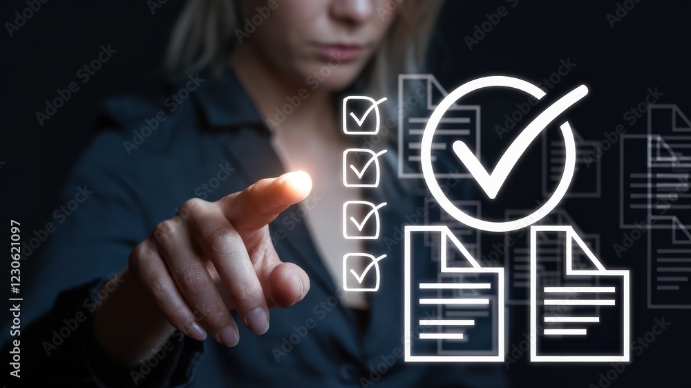 Aufkleber digital task management and checklist completion