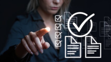 Fototapeta premium Digital Task Management and Checklist Completion