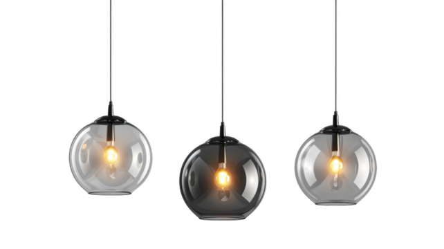 Hanging lamp, isolated on transparent background.