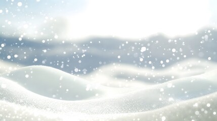 Sparkling Winter Snow Landscape Background Image