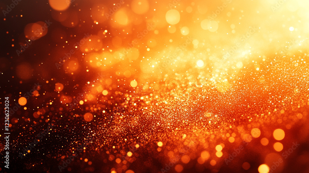 Poster abstract glowing particle lines and bokeh on dark backdrop conveying futuristic technology concept w