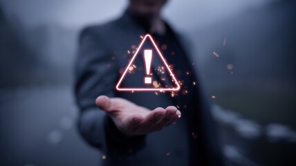 Urgent Warning: Business Risk & Alert Concept