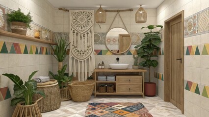 Creating a bohemian oasis transforming your bathroom into a relaxing retreat with natural elements and artistic flair