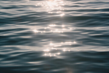 Sunlight Sparkling off a Calm Ocean at Sunset