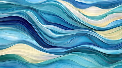 Obraz premium Abstract Blue Wave Abstract Art Design
