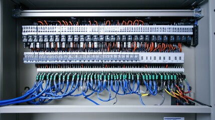 Electrical Panel Wiring System Showing Complex Connections