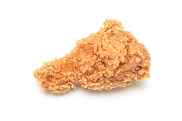 Close up of Chicken Fried Isolated White Background.
