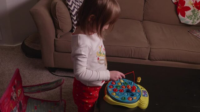 Kid Playing Fishing Toy Wide