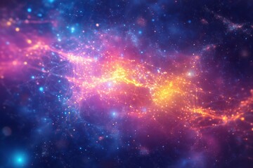 Vibrant Cosmic Nebula Showcasing the Mystical Beauty of Space