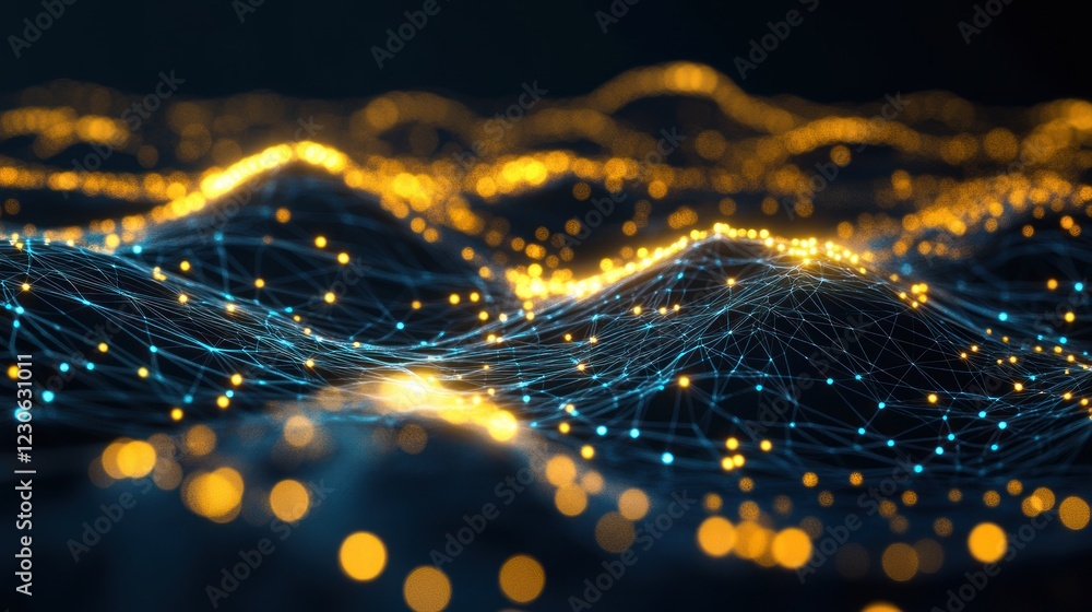 Poster Abstract Network Data Visualization Showing Interconnected Nodes