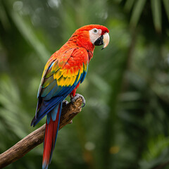 Obraz premium red and yellow macaw