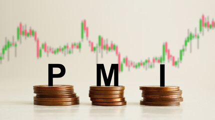 Purchasing Managers Index PMI is shown as business concept