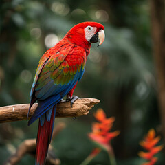 Obraz premium red and yellow macaw