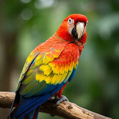 Obraz premium red and yellow macaw