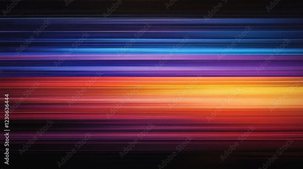 Poster this abstract image features a colorful gradient with a motion blur effect, showcasing vibrant hues 