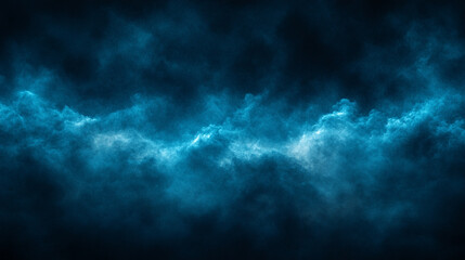 Abstract black turquoise blue blurred background with rough grunge grain texture, dark green glowing gradient, and noise effect, minimalistic bright light tone with empty caption space