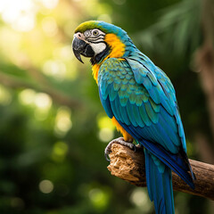 Fototapeta premium blue and gold macaw