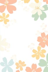 Delicate Pastel Floral Background Design