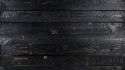 Black wood dark texture background from natural tree, showcasing dark, aged wooden surface of an old fence with a minimalist, blurred empty space and bright light tone