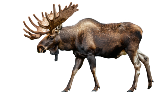Moose deer, isolated on transparent background.