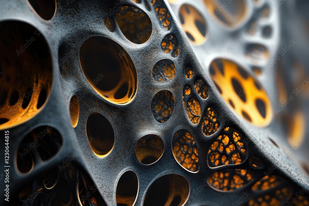Poster intricate patterns of organic material showcasing unique textures and colors