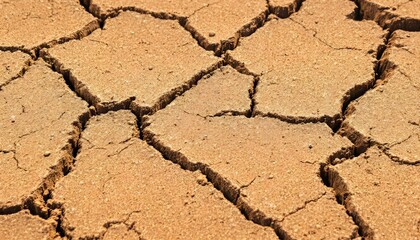 Fototapeta premium Close-up of cracked soil