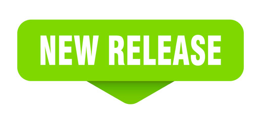new release sticker. new release sign on transparent background