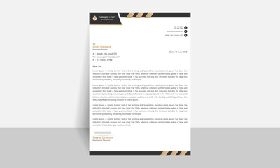 Clean and professional corporate company business letterhead template design.