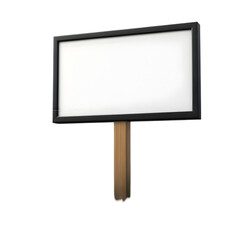 Fototapeta premium Blank Wooden Sign Empty Protest Signboard White Billboard Mockup Advertisement Market