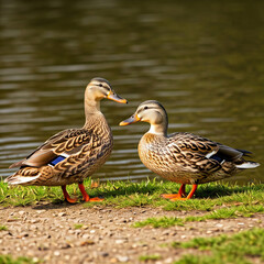 Obraz premium duck on the water