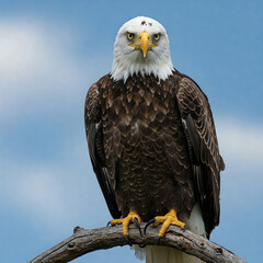 Obraz premium golden eagle on branch