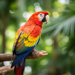 Obraz premium red and yellow macaw