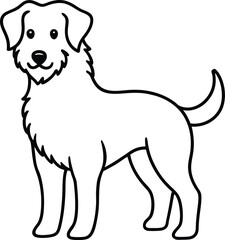 Line art of a dog