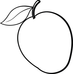 Line art of an apple