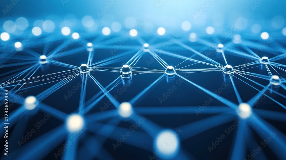 Poster Abstract Network Nodes Connected By Lines