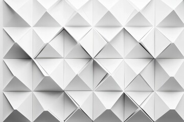 Fototapeta premium Abstract 3D geometric white background with triangular patterns, perfect for modern design and architectural concepts.