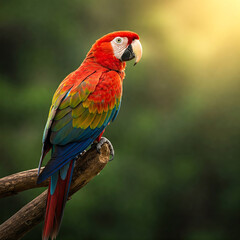 Obraz premium red and yellow macaw
