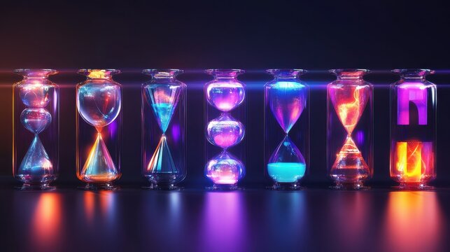 Business management abstract concept vector illustration set. Innovation management software, time and attendance tracking system, HR software, working time tracker, payroll system abstract metaphor.