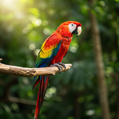 red and yellow macaw