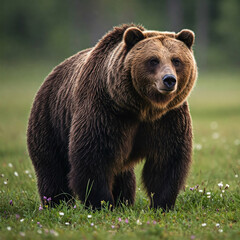Fototapeta premium brown bear in the forest