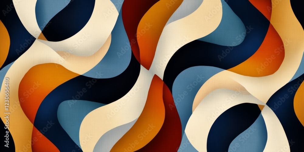 Poster dynamic abstract pattern featuring bold curves and vibrant colors, perfect for modern design project