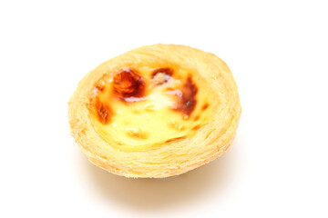 Egg tart isolated on white background