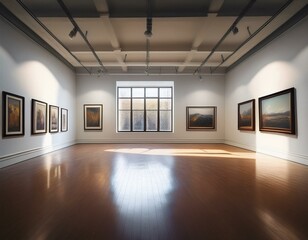 day without art day art gallery with empty frames a solemn reflective atmosphere
