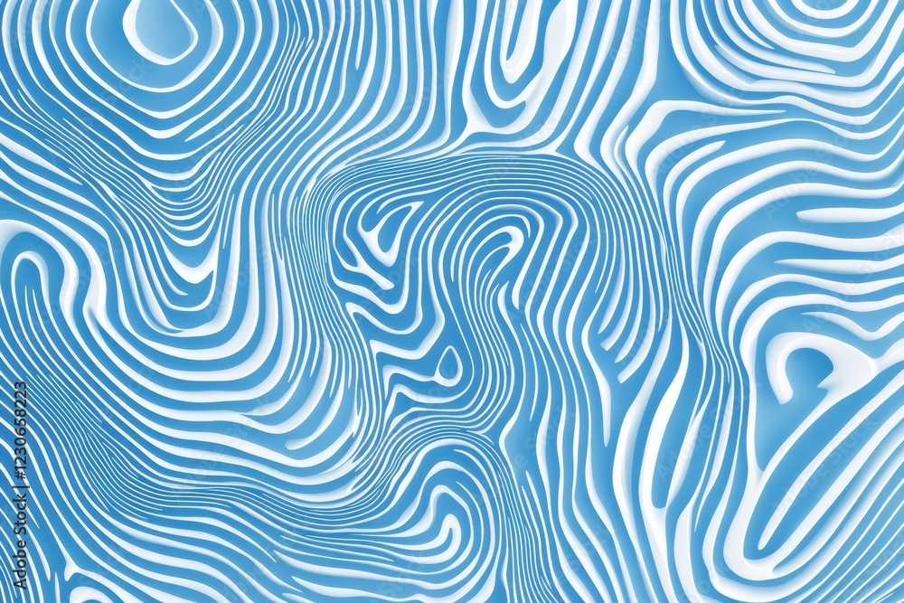 Aufkleber abstract background with simple shapes, a blue gradient, and wavy lines generative ai