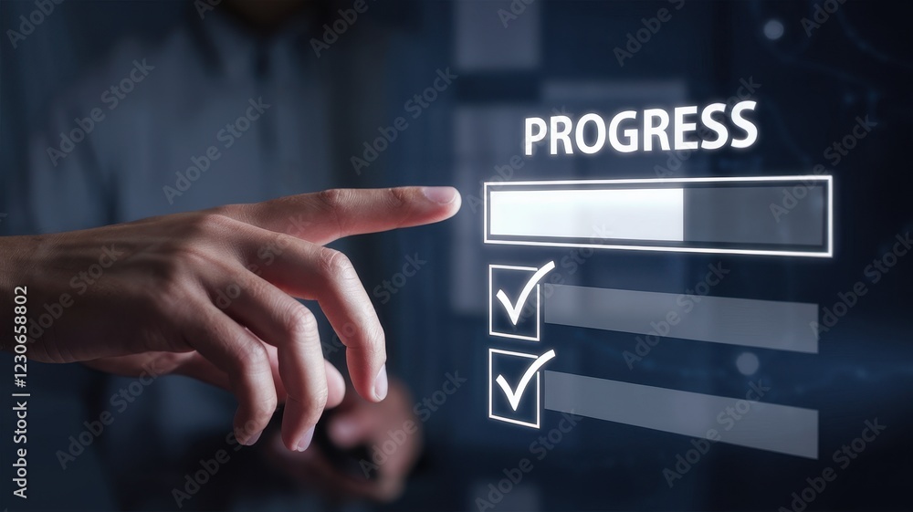 Poster tracking progress: monitoring and achieving goals