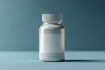 White Pill Bottle with Flip-Top Cap - Medical Container for Medication Storage and Organization in Healthcare Setting