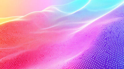 A creative binary coding texture with flowing software programming code rendered in 3D minimalistic bright light tones and blurred background with empty space for captions

